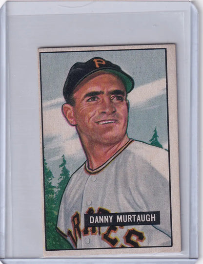 1951 Bowman Baseball card featuring Danny Murtaugh of the Pittsburgh Pirates
