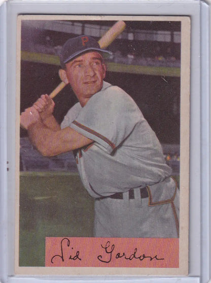 Sid Gordon baseball card from 1954 Bowman featuring Pittsburgh Pirates player
