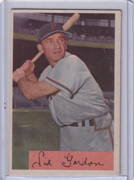 Sid Gordon baseball card from 1954 Bowman featuring Pittsburgh Pirates player