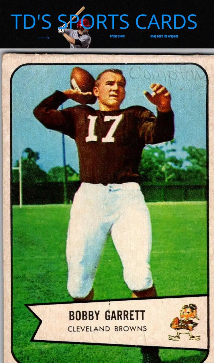Vintage 1954 Bowman #16 Bobby Garrett trading card for baseball card collectors