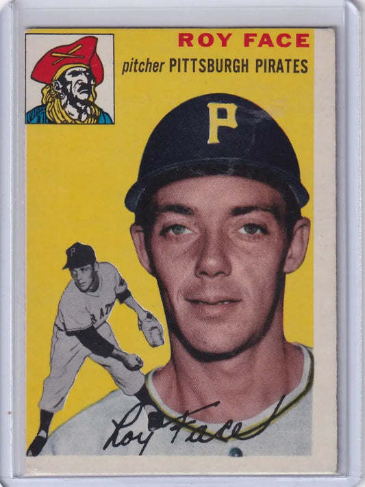 1954 Topps #87 Roy Face baseball card featuring the Pittsburgh Pirates legend