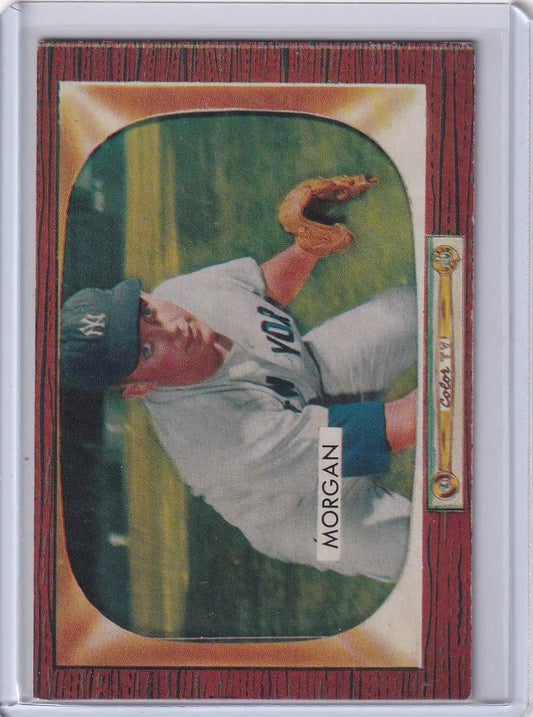 Vintage Bowman Baseball card featuring Tom Morgan of the New York Yankees