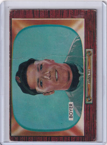 Vintage Kansas City Athletics Bowman Baseball card featuring Cloyd Boyer from 1955