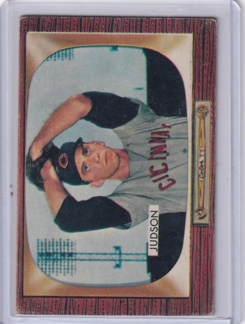 1955 Bowman Baseball Howie Judson Cincinnati Redlegs trading card image