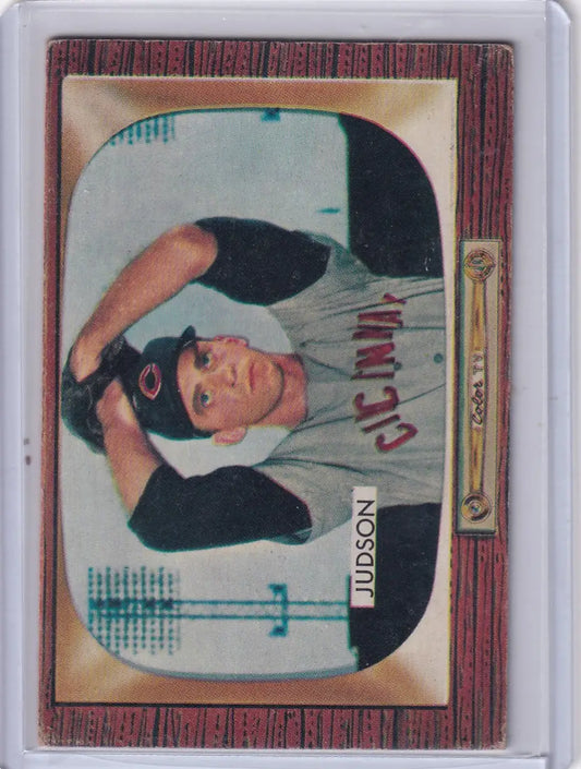 1955 Bowman Baseball Howie Judson Cincinnati Redlegs trading card image