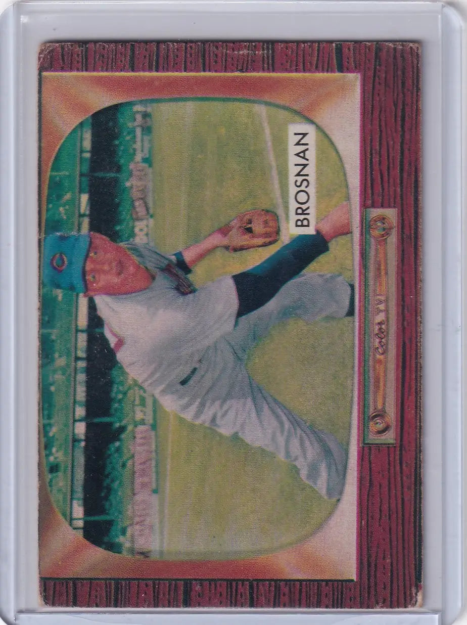 Vintage Bowman Baseball card featuring Jim Brosnan of the Chicago Cubs pitcher