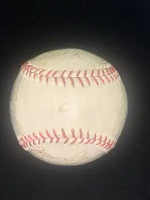 Chicago White Sox signed baseball with white ball and red stitching from 1955 team