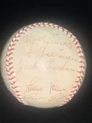 Chicago White Sox signed baseball with faded signatures featuring Nellie Fox and Kell Minoso