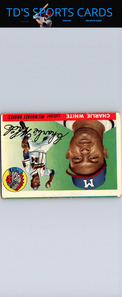 Vintage Baseball Card of 1955 Topps #103 Charlie White for Trading Cards Collectors