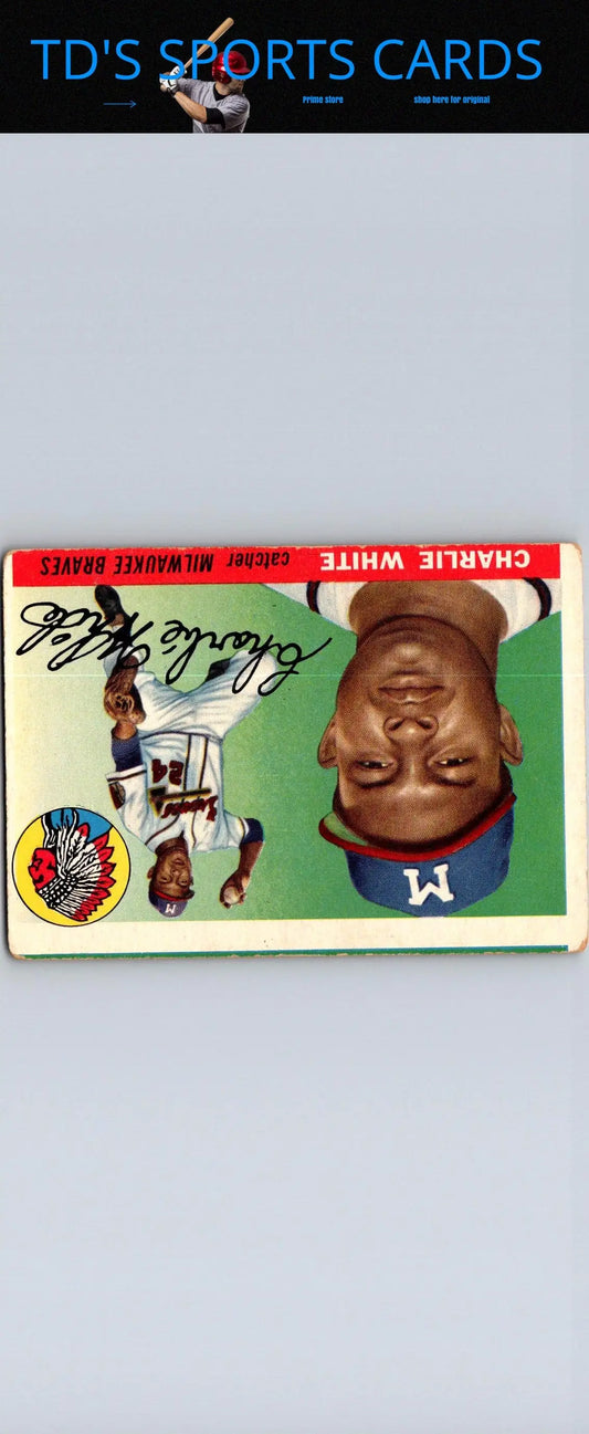Vintage Baseball Card of 1955 Topps #103 Charlie White for Trading Cards Collectors