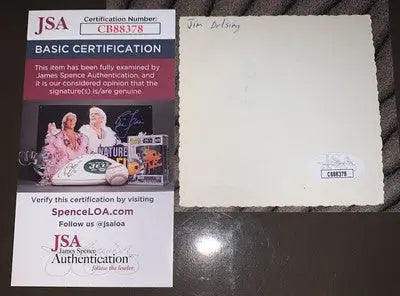 Autographed Chicago White Sox memorabilia featuring Jim Delsing with certification