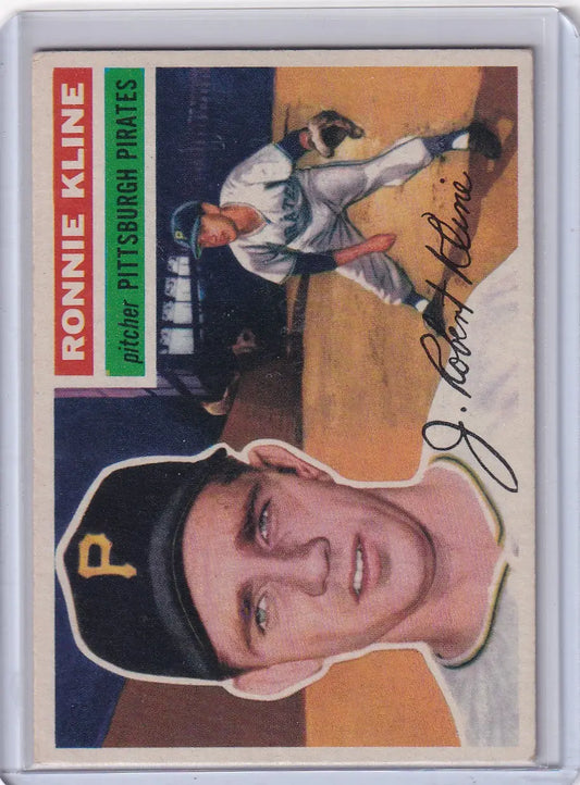 1956 Topps #94 Ron Kline baseball card featuring Pittsburgh Pirates pitcher Ron Kline