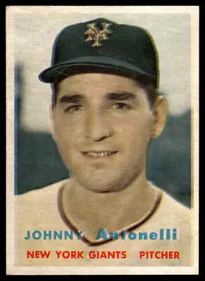 Vintage 1957 Topps #105 Johnny Antonelli Baseball Card of York Giants