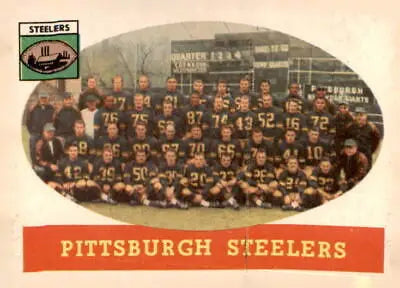 Vintage Pittsburgh Steelers team photo from the 1958 Topps trading card set