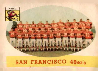 Vintage San Francisco 49ers team photo from the 1958 season in EX-NM condition