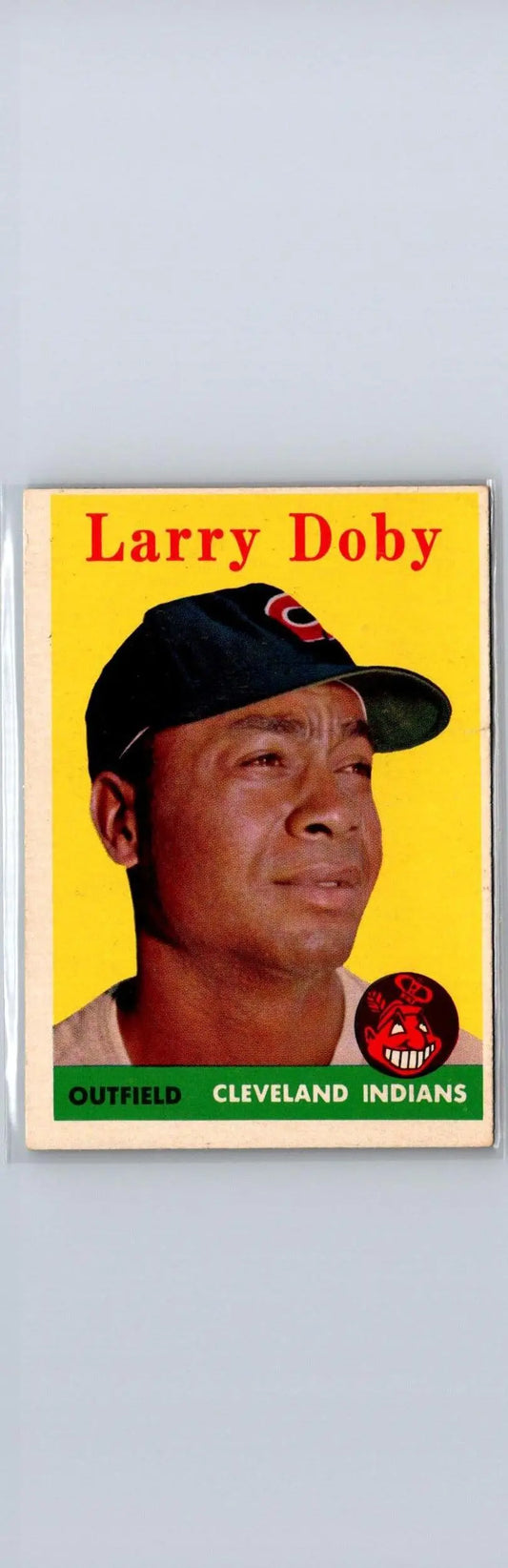 Vintage Larry Doby baseball card from 1958 Topps trading cards collection