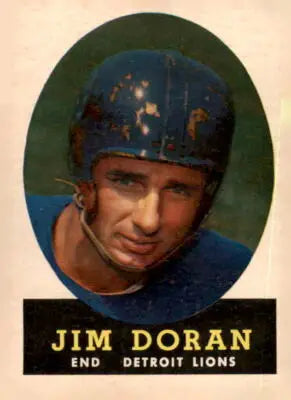 Vintage Jim Doran trading card from 1958 Topps #43 showcasing a classic sports trading card