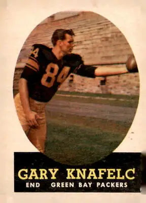 Vintage 1958 Topps Gary Knafelc Trading Card featuring Green Bay Packers player