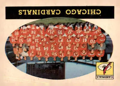 Vintage Chicago Cardinals team photo from 1958 Topps #69 in excellent condition