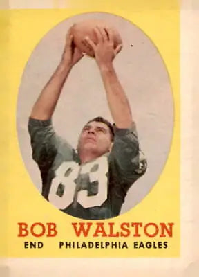 Vintage football trading card featuring Bob Walston from 1958 Topps #87 EX