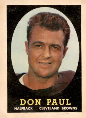 Vintage Don Paul trading card from the 1958 Topps #91 vintage sports collection