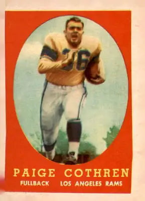 1958 Topps #92 Paige Cothren EX-MT sports trading card featuring Paige Cothren