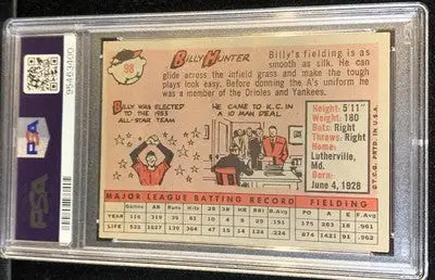 1958 Topps Billy Hunter #98 PSA 4 DNA 10 Auto Autograph KC Athletics Signed Card