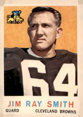 Vintage football card featuring Jim Ray Smith from the 1959 Topps #101 collection