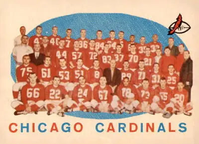 Vintage Chicago Cardinals team photo from 1959 Topps trading card collection