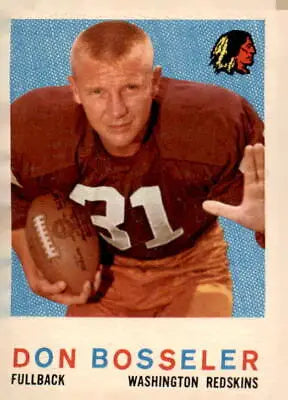 Vintage football card featuring Don Bosseler from 1959 Topps #123 collection
