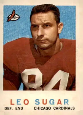 Vintage 1959 Topps Leo Sugar EX-NM football card for collectors