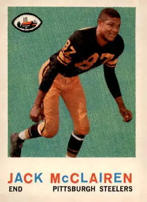 Vintage football card featuring Jack McClairen of the Pittsburgh Steelers from 1959