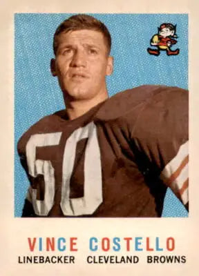 Vince Costello football card from 1959 Topps series, collectible sports trading card