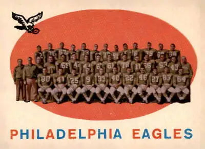 Vintage Philadelphia Eagles team photo from 1959 Topps trading card football card