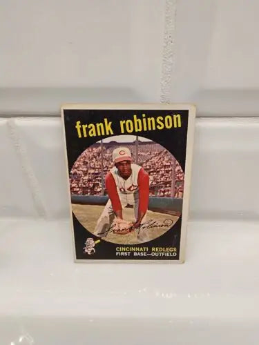 Vintage Frank Robinson baseball trading card from 1959 Topps #435 EX