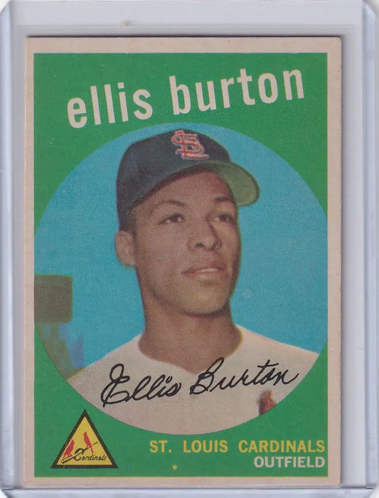 Vintage Topps Baseball card of Ellis Burton, St. Louis Cardinals outfielder