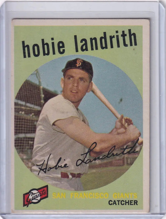 Vintage San Francisco Giants Hobie Landrith 1959 Topps Baseball card image