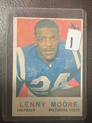 Lenny Moore 1959 Topps Football Base #100 trading card collectible item