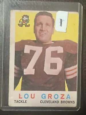 Lou Groza Cleveland Browns trading card from 1959 Topps Football Base #60