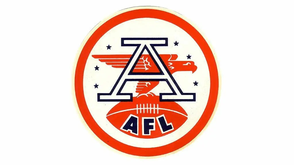 Circular AFL logo featured on 1960 Fleer Football decals for American Football League
