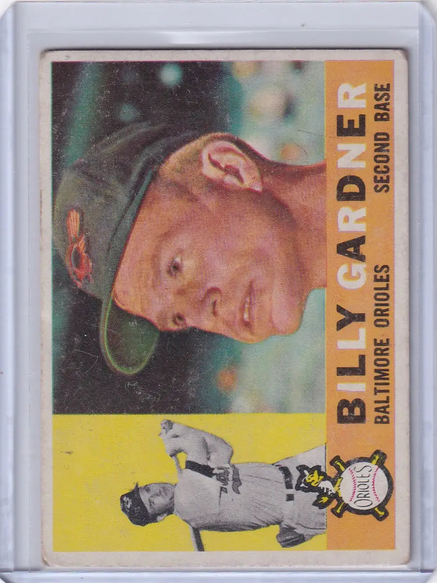 Vintage Billy Gardner baseball card from the 1960 Topps Baltimore Orioles trading cards