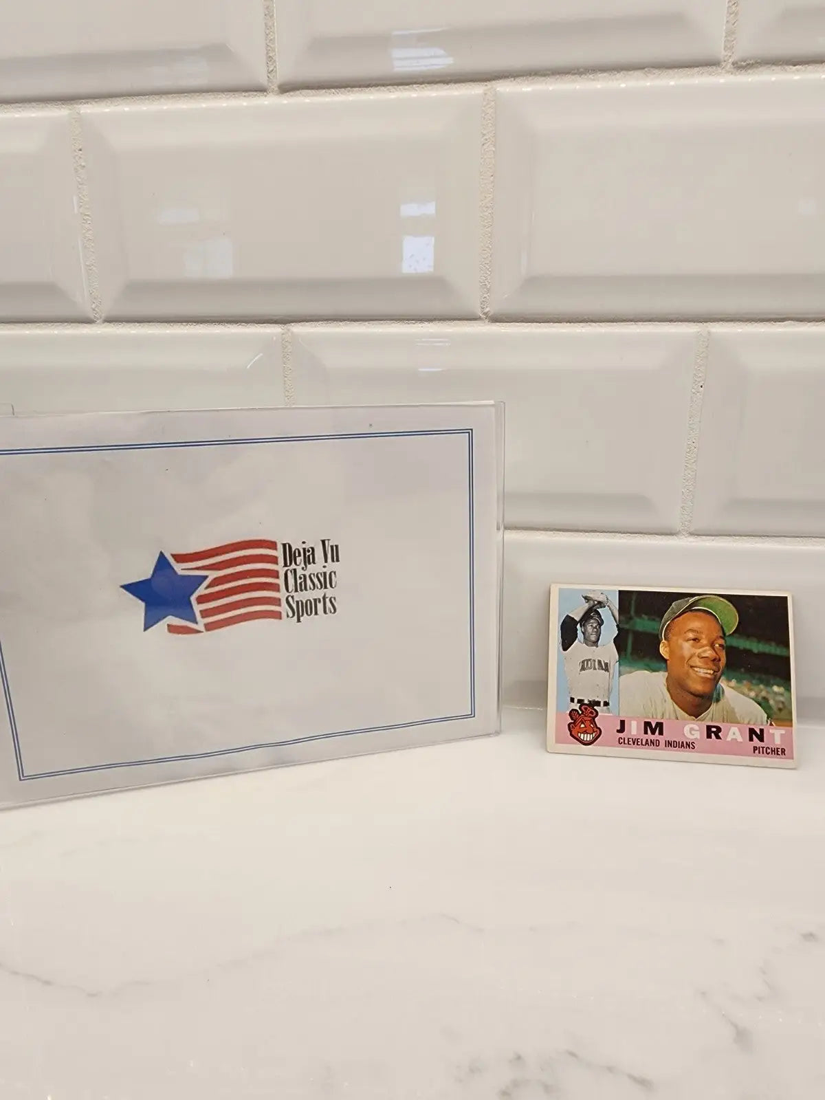 Vintage 1960 Topps Mudcat Grant trading card from Cleveland Guardians collection