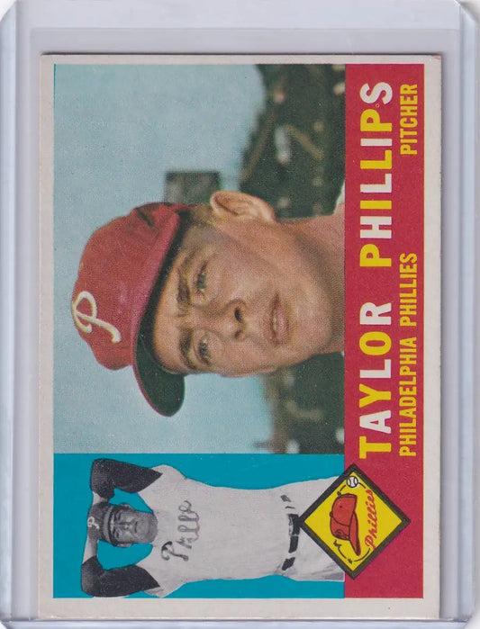 Taylor Phillips baseball card from 1960 Topps, Philadelphia Phillies #211 collectible