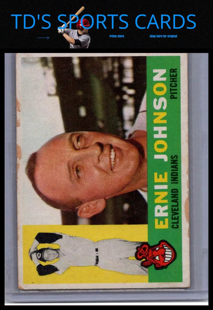 Vintage Ernie Johnson baseball card from the 1960 Topps #228 trading cards collection
