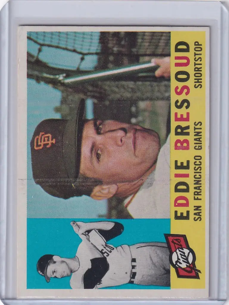 Baseball card of Eddie Bressoud from the San Francisco Giants 1960 Topps #253