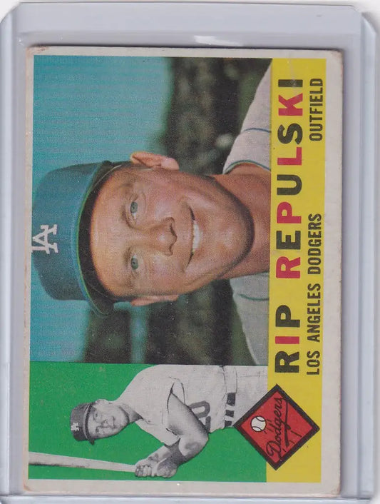 1960 Topps #265 Rip Repulski Baseball Card featuring Los Angeles Dodgers player