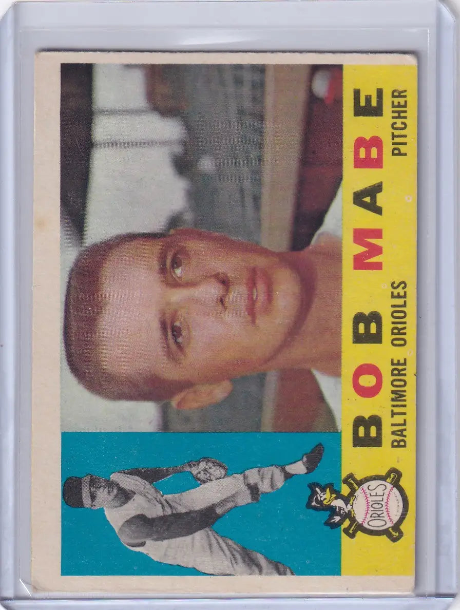 1960 Topps #288 Bob Mabe trading card featuring Baltimore Orioles player