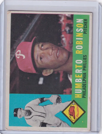 1960 Topps #416 Humberto Robinson trading card of Philadelphia Phillies player
