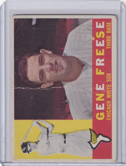 1960 Topps #435 Gene Freese baseball card showcasing Chicago White Sox player portrait