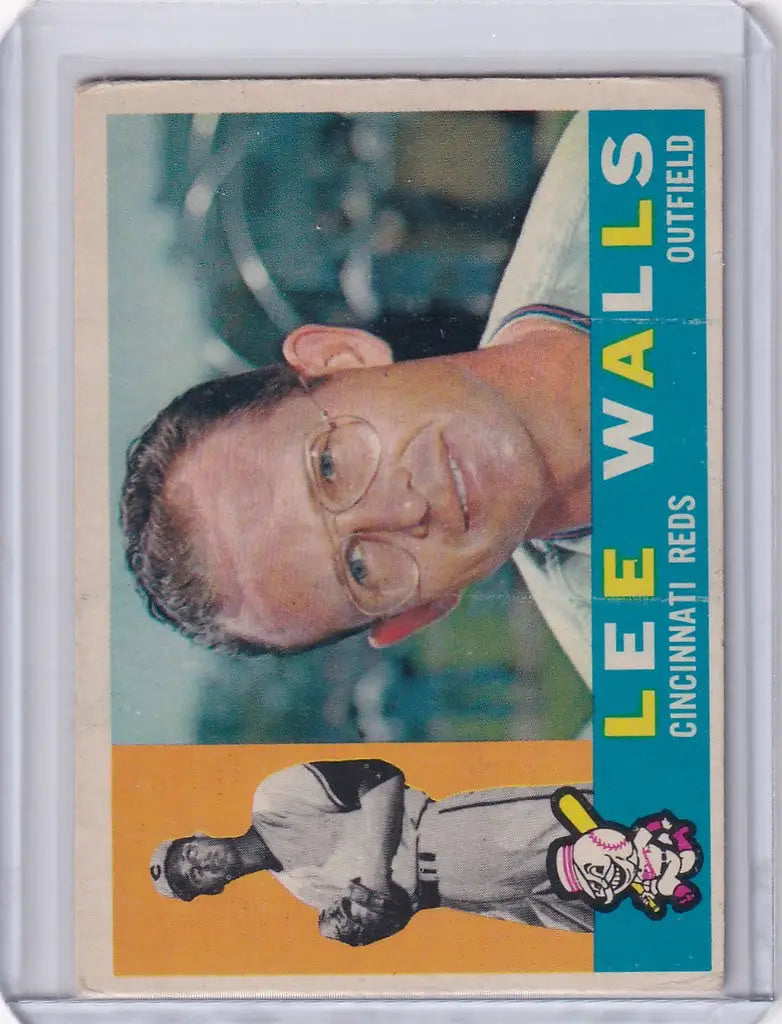1960 Topps #506 Lee Walls baseball card featuring Walls - Cincinnati from the Cincinnati Reds